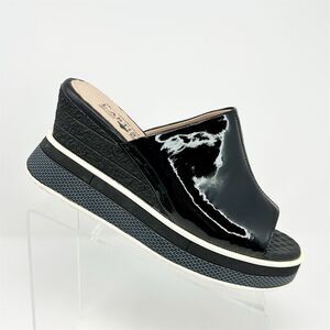 Spring Step L'Artiste Black Platform Slide Sandals Size 42 (US 10.5-11) Casual